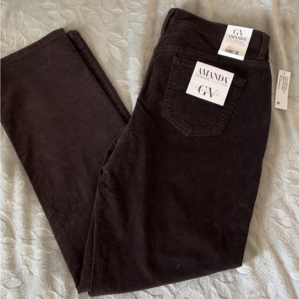 Gloria Vanderbilt Brown Corduroy Pant